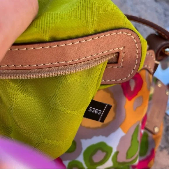 *VINTAGE* KATE SPADE Multicolor Abstract Polka Dot Hobo Purse Bag - Picture 12 of 15